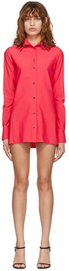 Alyx Red Rea Shirt Dress In Infra Red