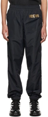 Moschino Black Logo Track Pants In J0555 Black