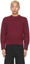 CRAIG GREEN BURGUNDY KNOT SWEATER