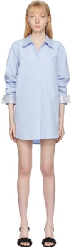 Alexander Wang Button Down Shirt With Crystal Cuffs In Oxford