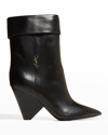 Saint Laurent Niki 85mm Cone-heel Boots In Black