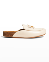 Tory Burch Tory Medallion Charm Loafer Mules In Brie Brie