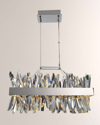 ALLEGRI CRYSTAL BY KALCO LIGHTING GLACIER 26" LED RECTANGULAR ISLAND LIGHT