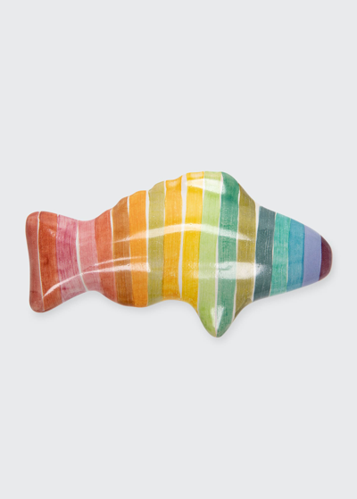 Mackenzie-childs Fish Knob (right Facing) In Rainbow