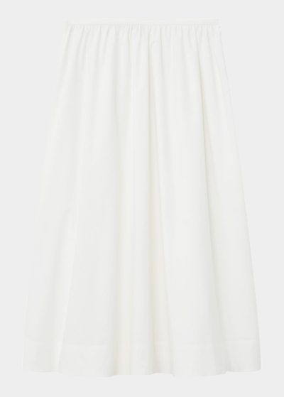 Totême Voluminous A-line Midi Skirt In White