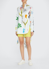 Monse Side-button Tailored Shorts In Lime