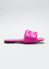 Bottega Veneta The Lido Intrecciato Leather Sandal In Hollyhock