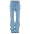 Mugler Relaxed Spiral Jeans Light Medium Blue In Blue