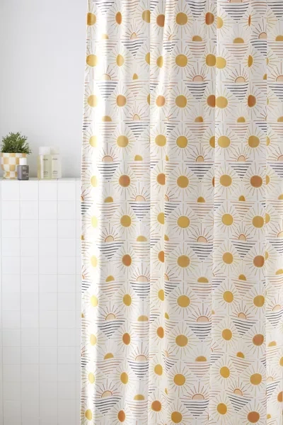 Urban Outfitters Geo Sun Shower Curtain In Neutral
