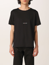 Saint Laurent Cotton T-shirt With Logo In Black