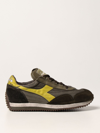 Diadora Equipe  Heritage Trainers In Nubuck In Olive