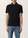 Fay Polo Shirt With Embroidered Logo In Blue 1