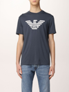 Emporio Armani Cotton T-shirt In Avion