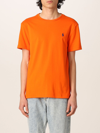 Polo Ralph Lauren Cotton T-shirt With Logo In Orange