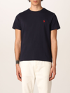 Polo Ralph Lauren Cotton T-shirt With Logo In Blue
