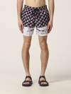 Etro Navy Blue Swim Shorts With Placed Paisley Print