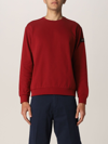 Paul & Shark Cotton Sweatshirt With Logo Patch In Red
