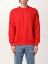 Paul & Shark Cotton Sweatshirt With Logo Patch In Cherry