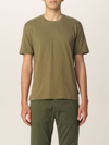 Aspesi Side Logo-patch Detail T-shirt In Military