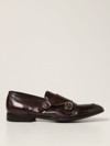 Green George Leather Monk Strap In Dark