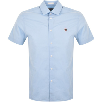 Ted Baker Yasai Short Sleeve Button-down Shirt In Light Blue