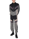 Balmain Jogging Pants With Maxi Monogram Logo Print In Multicolour