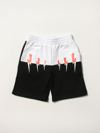 Neil Barrett Kids' Two-tone  Jogging Shorts In White