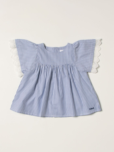 Chloé Babies'  Blue Striped Blouse