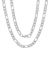 Anthony Jacobs Men's Stainless Steel Figaro Chain Link Necklace