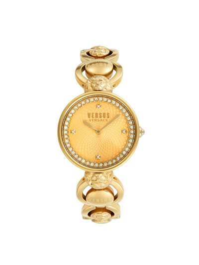 Versus Women's 34mm Yellow Goldtone Stainless Steel & Crystal Jewelry Bracelet Watch
