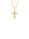 ANTHONY JACOBS MEN'S 18K GOLDPLATED STAINLESS STEEL & SIMULATED DIAMOND CROSS PENDANT NECKLACE