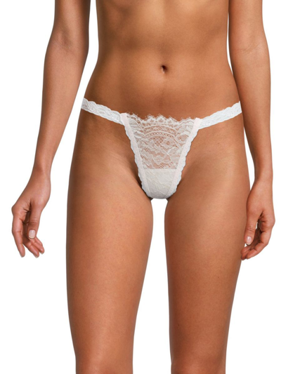 Hanky Panky Women's Monique Lhuillier X  Lace Thongs In White