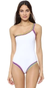 Kiini One-piece Yaz One-shoulder Maillot Swimsuit In White