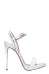LE SILLA GWEN SANDALS IN WHITE LEATHER