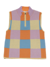 Stine Goya Vilda Knit Blouse In Check In 1213