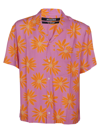 Jacquemus La Chemise Jean Printed Shirt In Pink Viscose In 4ag