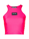 Versace Jeans Couture Top Shiny Lycra Sumatra In Beetroot Purple