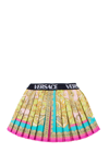 VERSACE PLEATED SKIRT WITH PRINT