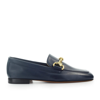 DOUCAL'S DOUCALS BLUE LOAFER WITH GOLD LOGO