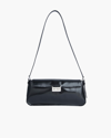 By Far Matilda Semi-patent Leather Shoulder Bag In Black
