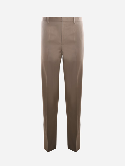 Jil Sander Trousers Made Of Cotton Twill In Beige
