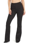 Spanx Faux Suede Flare Pants In Black Suede