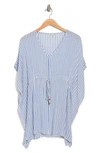 Boho Me Striped Tunic Dress In Blue