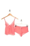 Rachel Roy Soft Cup Camidoll Set In 1/ Burntcoral