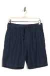 Onia Stretch Linen Pull-on Shorts In Deep Navy