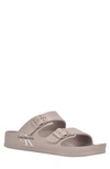 Calvin Klein Zion Buckled Footbed Sandal In String