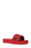 Michael Michael Kors Mk Platform Slide Sandal In Crimson
