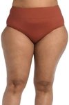 La Blanca Island Goddess High Waist Bikini Bottoms In Cinnamon