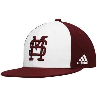 ADIDAS ORIGINALS ADIDAS WHITE MISSISSIPPI STATE BULLDOGS ON-FIELD BASEBALL FITTED HAT