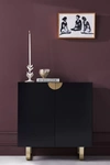 Anthropologie Lacquered Glinda Entryway Cabinet In Black